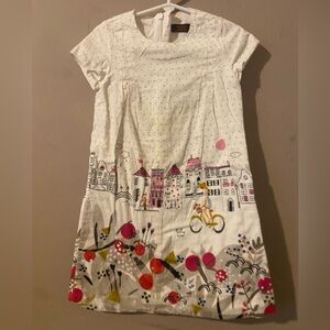 Catimini Charming White and Pink Kids Dress